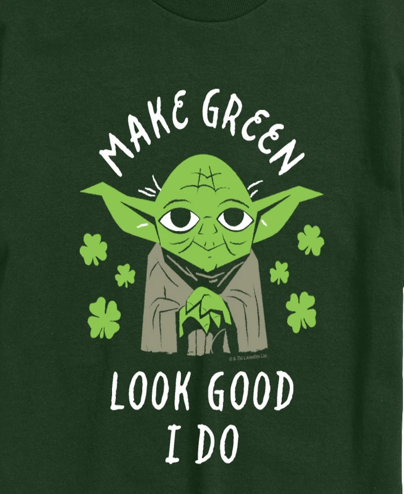 Airwaves Men's Star Wars Make Green Look Good Yoda Short-Sleeve Graphic T-Shirt