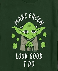 Airwaves Men's Star Wars Make Green Look Good Yoda Short-Sleeve Graphic T-Shirt