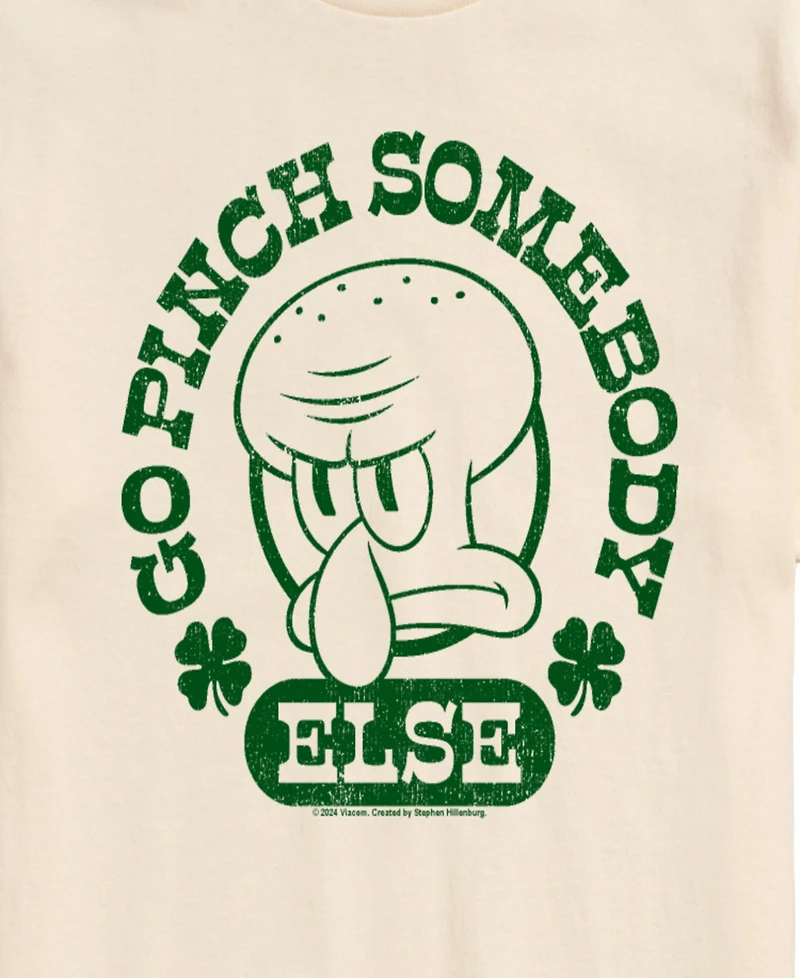 Airwaves Men's SpongeBob SquarePants Go Pinch Somebody Short Sleeve T-Shirt