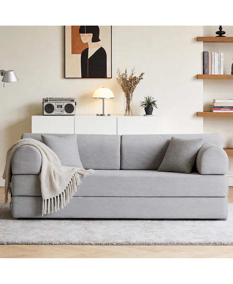 Streamdale Furniture Convertible Sleeper Sofa Bed with Pillow