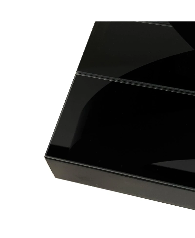 Streamdale Furniture Mirrored O-Shaped Console Table with Crystal Accents