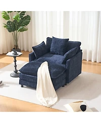 Streamdale Furniture Modern Accent Chair with Ottoman