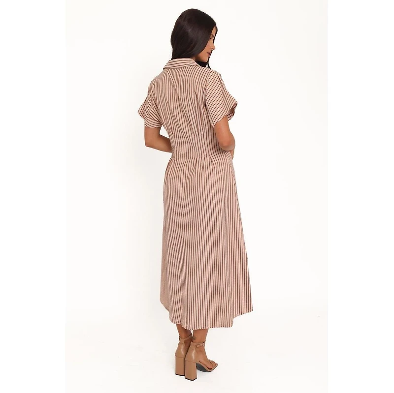 Petal and Pup Women's Eilis Short Sleeve Button Down Maxi Dress