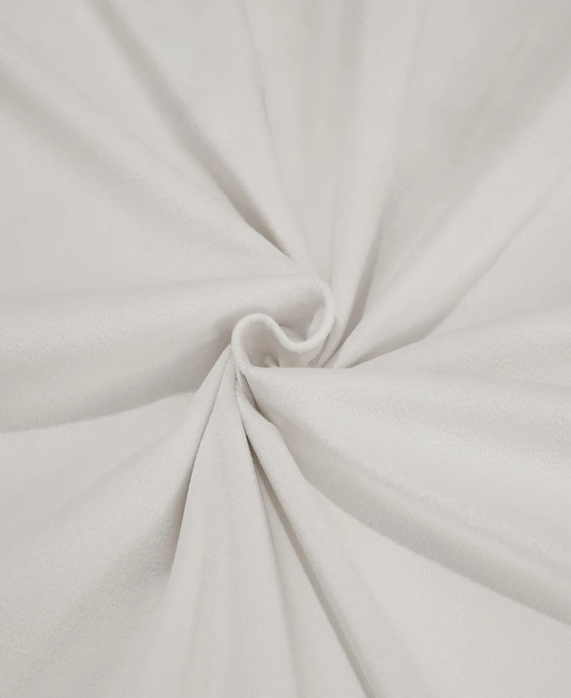 Half Price Drapes Porcelain White Grommet Signature Velvet Blackout Curtain