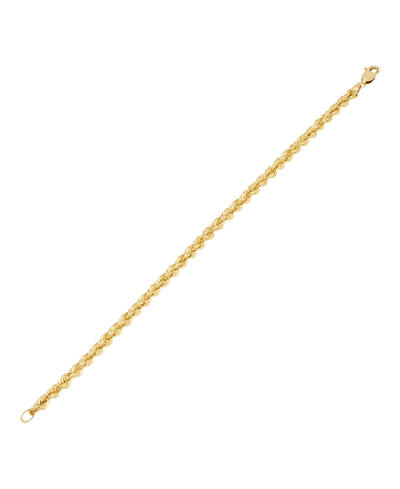 Macy's Hollow Rope Chain Bracelet in 14k Yellow Gold