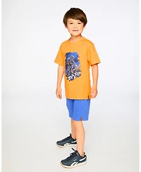 Deux par Toddler Boys Cotton Jersey T-Shirt with Bmx Print Orange - Toddler|Child