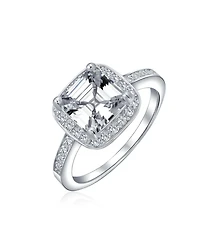 Bling Jewelry Cubic Zirconia Asscher Cut Ring