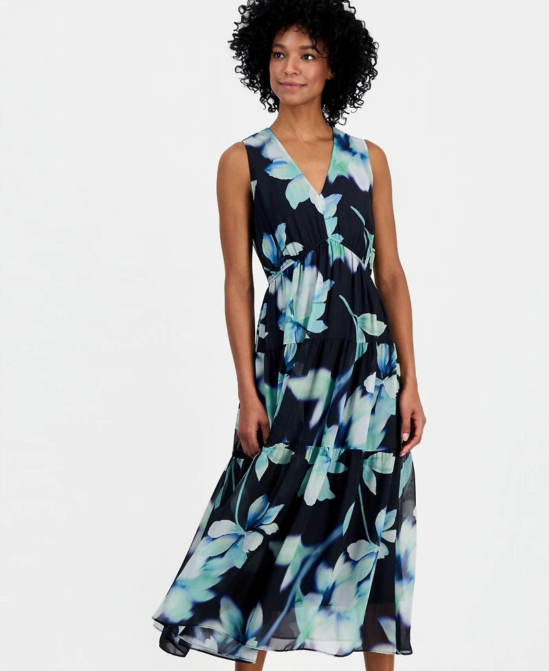 Robbie Bee Women's Tiered Maxi Dress