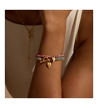 Satya Jewelry Comforted by Love Rhodonite Heart Bracelet