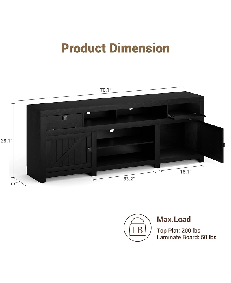 gaomon Farmhouse Tv Stand for Tv Up to 80 Inches