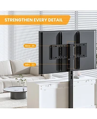 gaomon Tv Stand with Mount and 4 Drawers Storage Fits 32/45/55/65/75/80 Inch TVs,Entertainment Center w/Height Adjustable Mount