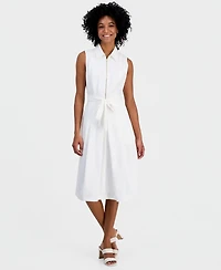 Robbie Bee Women's Zippered Sleeveless Dress