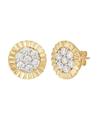 Grown With Love Lab Grown Diamond Earrings (1 ct. t.w.) in 10k Yellow Gold with Rhodium