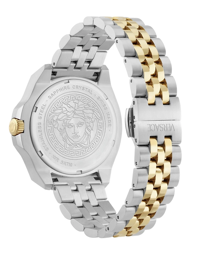 Versace Men's Luxury Two-Tone Stainless Steel Bracelet Watch, 42mm