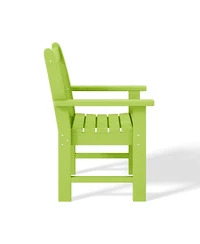 WestinTrends Outdoor Patio 3-Piece Hdpe Adirondack Garden Chairs with Square Side Table Set