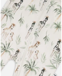 Deux par Baby Boy Cotton Jersey One-Piece Pyjama Zebra Print