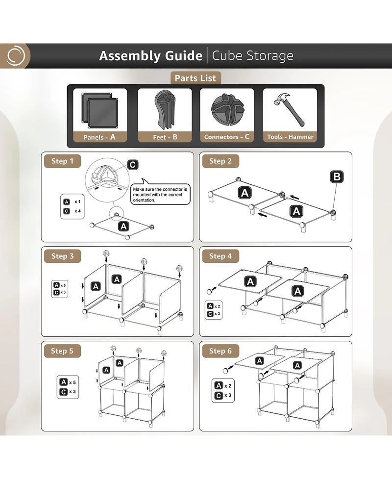 Sorbus -Cube Storage Organizer Cubby Shelf for Closet, Toys, Books, and More Space-Saving Bookshelf for Bedroom, Living Room