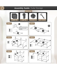 Sorbus -Cube Storage Organizer Cubby Shelf for Closet, Toys, Books, and More Space-Saving Bookshelf for Bedroom, Living Room