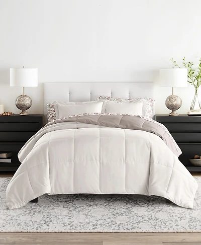 ienjoy Home Bedding Bundle Reversible Pattern 5-Piece Comforter Set, Twin