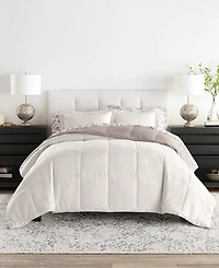 ienjoy Home Bedding Bundle Reversible Pattern 5-Piece Comforter Set, Twin