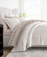 ienjoy Home Bedding Bundle Reversible Pattern 5-Piece Comforter Set, Twin