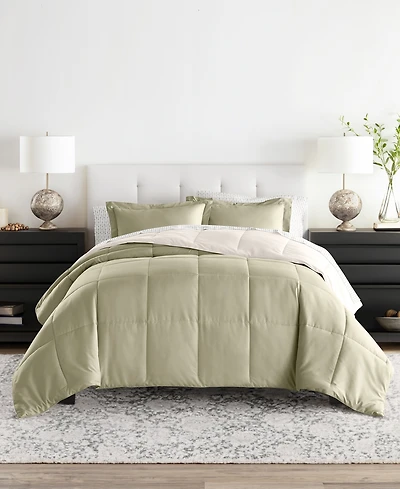 ienjoy Home Bedding Bundle Reversible Pattern 5-Piece Comforter Set, Twin