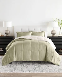 ienjoy Home Bedding Bundle Reversible Pattern -Piece Comforter Set