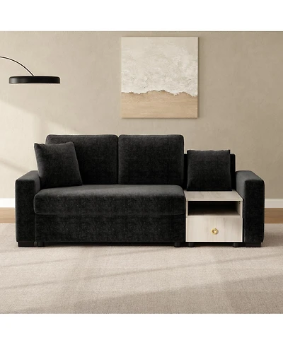 Streamdale Modern Sofa Couch Modular Upholstered with Storage Armrest & Console