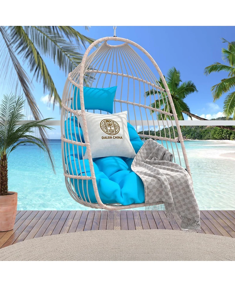 Streamdale Outdoor garden rattan egg swing chair hanging chair Pe hanging chair
