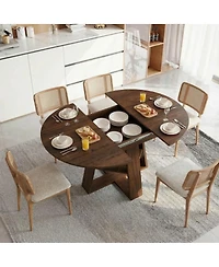 Streamdale Extendable Walnut Dining Table for 4-8