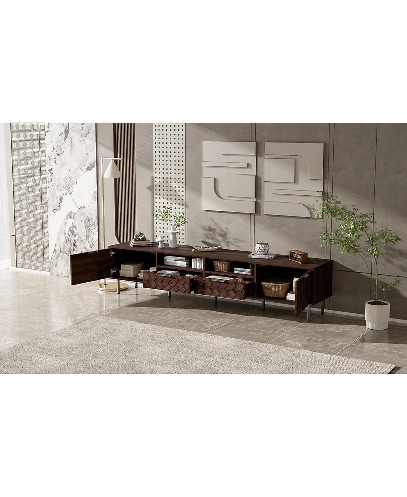 Streamdale Modern Tv Stand for TVs with Storage & Cable Management