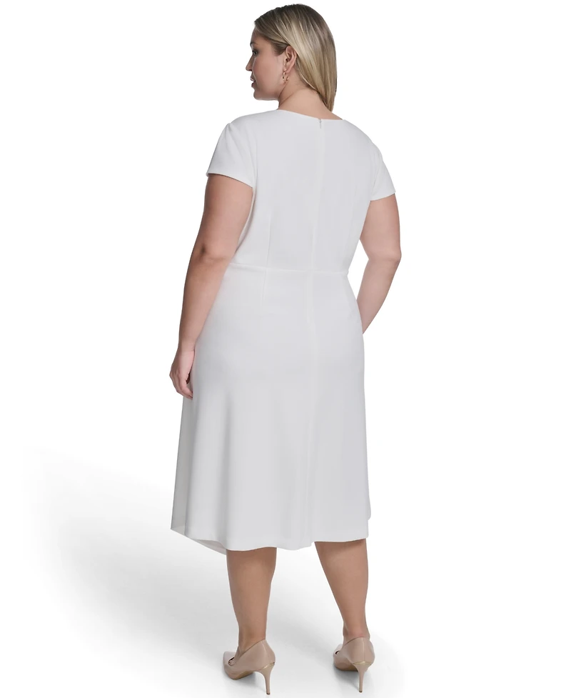 Vince Camuto Plus Seamed Midi Dress