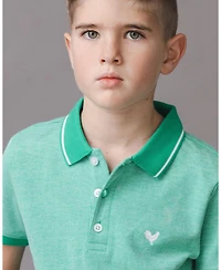 Hope and Henry Little Big Boys' Organic Short Sleeve Knit Pique Polo Shirt