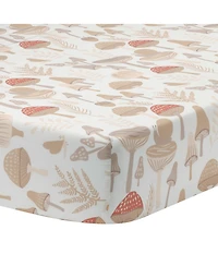 Lambs & Ivy Baby Mushroom Meadow Organic Cotton Fitted Crib Sheet