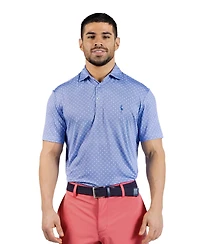TailorByrd Men's Geo Floral Printed Performance Polo