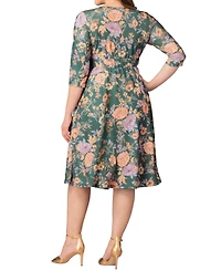 Kiyonna Plus Royal Sweetheart Cocktail Dress