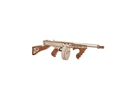 Robotime 3D Wooden Puzzles for Adults 275pcs Submachine Shooter Rubber Bands Wood Crafts Diy Building Model Kits Assembly Puzzle Gifts for Adults