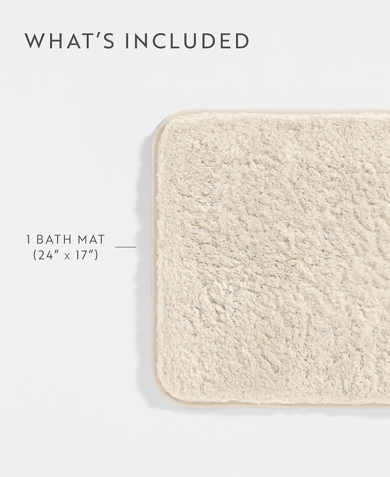 ienjoy Home Plush Absorbent Bath Mat, 24" x 17"
