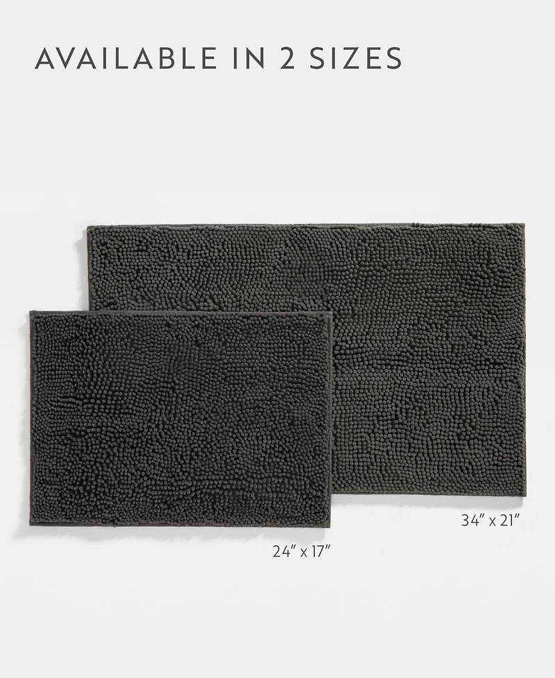 ienjoy Home Soft Absorbent Chenille Bath Mat, 24" x 17"