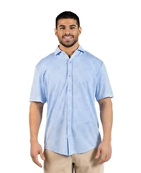 TailorByrd Men's Tropical Printed Modal Short Sleeve Shirt