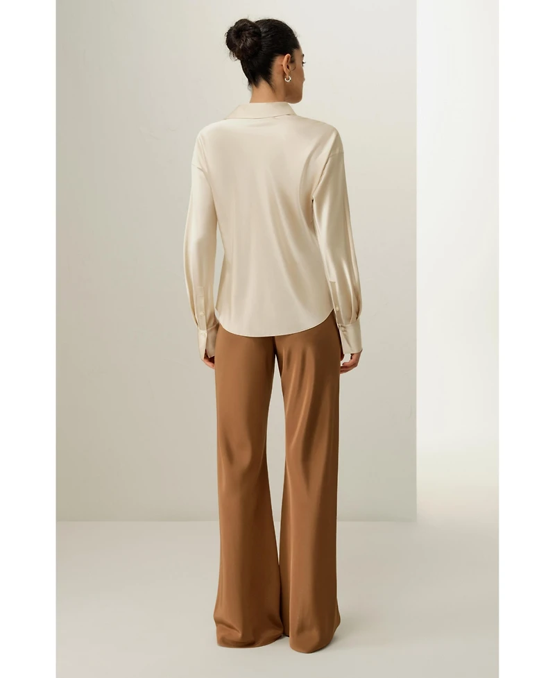 Lilysilk Women's Bias Cut Silk Shirt