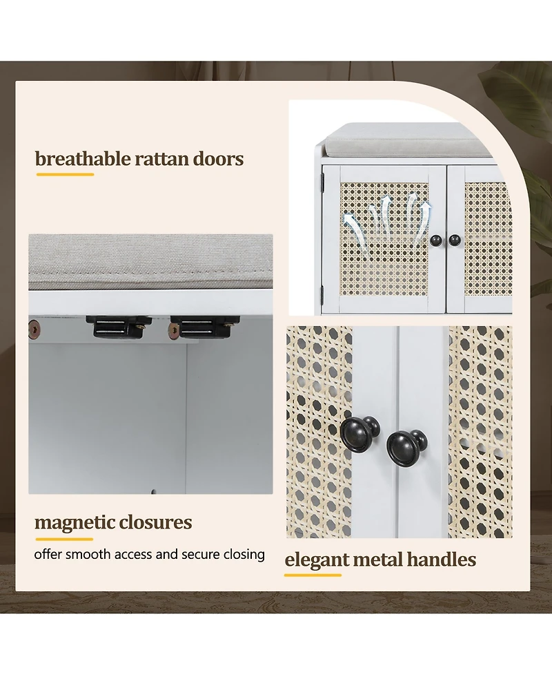 Rainsken Rustic Storage Bench