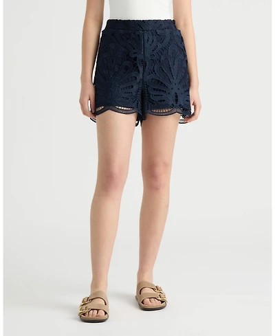 Nvlt Women's Pull on Lace Short