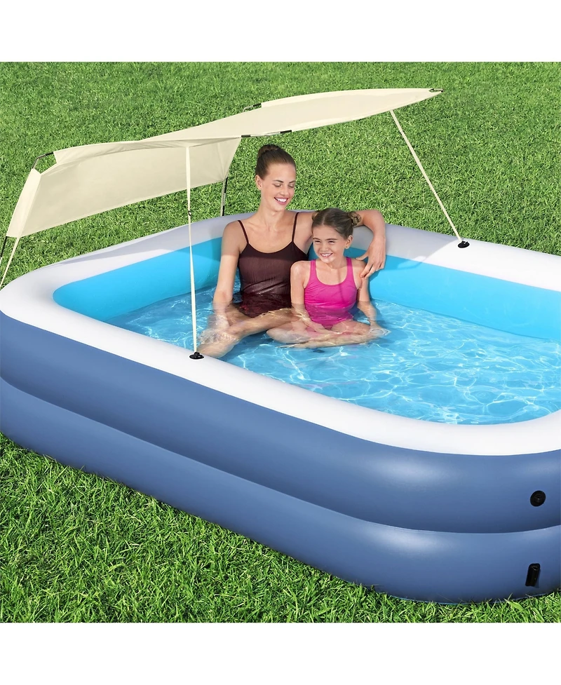 Bestway H2OGO! 8 Foot 4 Inch by 70 Inch Summer Bliss Shaded Inflatable Family Pool
