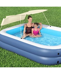 Bestway H2OGO! 8 Foot 4 Inch by 70 Inch Summer Bliss Shaded Inflatable Family Pool