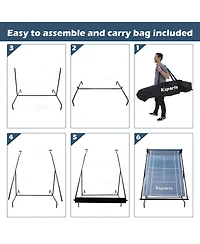 Ksports Portable Indoor Outdoor Weatherproof Tennis Rebounder Net with Carry Bag