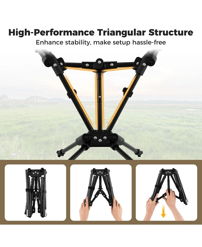 Mecale Portable Camping Chair with Compact Carrying Bag, Foldable Outdoor Seat