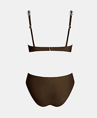 Cupshe Women's Sweetheart Neck Stitching Bikini Sets