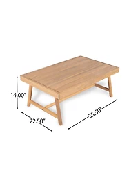 Streamdale Furniture Patio Acacia Wood Rectangle Coffee Table