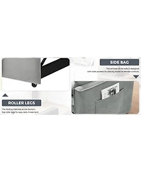 Streamdale Furniture Modern 3-in-1 Convertible Sofa Bed with Storage and Pillow